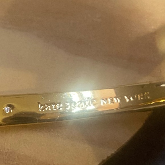 Kate Spade Gold Bracelet with Black Floral Design - Picture 3 of 4